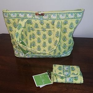 Retired Vera Bradley tote and wallet
